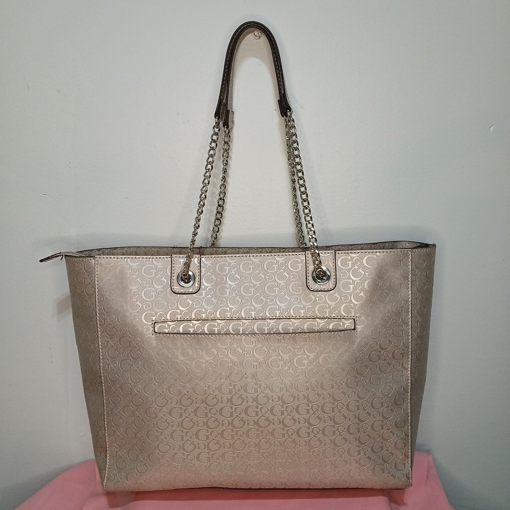 GUESS Quincey Lilac Large Tote No Call Out Original Baddie Bad "B" Bag Gorgeous! - Picture 2 of 13